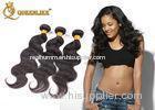 Natural Black 100 Percent Virgin Human Hair Extensions Double weft SGS