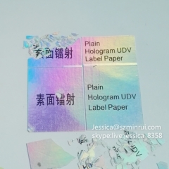 Custom Fragile Paper Hologram Destructible Label Paper Do Not Remove Holographic Vinyl Eggshell Sticker Paper