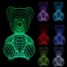 3D Optical Illusion Sculptured Bear 7 Colors LED Table Lamp