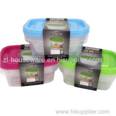 1000ML Food Grade Plastic Food Prep Container 3pcs Manufacture