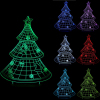 Optical Illusion 3D Christmas Tree 7 Colors Light Decoration Lamp