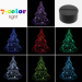 3D LED Art Sculpture Night Lights Visualization Desk Lamp