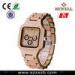 Fashionable Couple Wrist Watch / Square Face Anti Water Bamboo Watches