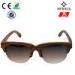 Half Framed Water Proof Rosewood Wood Sunglasses Polarized CE ROHS FSC