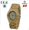 Customized Round Face Wooden Bamboo Watch With Original Battery