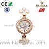 Water Resistant Colorful Dial Gold Alloy Japan Movement Watches For Girls
