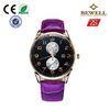 Custom Made Rose Gold Plating Diamond Trim Dial Alloy Wrist Watch For Lady