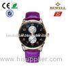 Custom Made Rose Gold Plating Diamond Trim Dial Alloy Wrist Watch For Lady