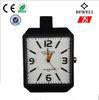 Stylish Square Face PU Band Silicone Wrist Watches OEM / ODM