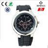 Thin Stainless Steel / Silicone Wrist Watch With Chinese Sl68 Movement