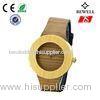 Original Japan Movement Zebra Wooden Watch With Leather Band