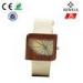 Square Shape Wooden Face Watch With Changable Leather Band