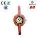 Water Resistance Natural Wooden Watch With Leather Band Round Face