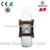 Fashion Leisure Unisex Wooden Watch With Leather Band CE ROHS FSC