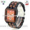 Casual Black And Red Sandalweood Wooden Mens Watch With 1 Year Warranty