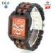 Casual Black And Red Sandalweood Wooden Mens Watch With 1 Year Warranty