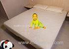 80GSM Transparent Waterproof Mattress Covers Double Air Permeable