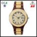 Stainless Steel Bezel Movt Ladies Wooden Watch With Date CE ROHS FSC