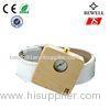 1 ATM Quartz Wooden Watch With Japanese Movement / White Leather Band