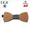 Bewell Handmade Wood Accessories Woven Printing Sandalwood Bow Tie For Unisex