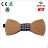 Bewell Handmade Wood Accessories Woven Printing Sandalwood Bow Tie For Unisex