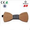 Bewell Handmade Wood Accessories Woven Printing Sandalwood Bow Tie For Unisex