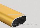 Colorful Flat Oval Aluminum Tubing 6061 Preciously Cutting Deep Process