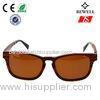 Square Women Wood Frame Sunglasses With Tac Polarized Mirror Lens