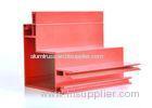 Red Powder Coating Aluminium Curtain Wall Profile Decorative 6061 6063 Alloy