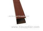 Powder Coated Aluminium Channel Profiles Slotted Wood Grain Different Sized