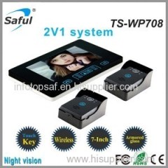 Saful TS-WP708 2V1 Wireless Video Door Phone Door Phone Video Surveillance System Home Security Camera Monitor
