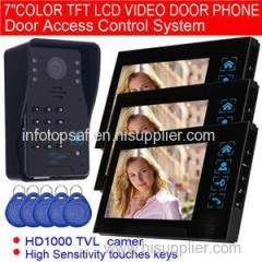 7" Color TFT LCD Video Door Phone Door Access Control System