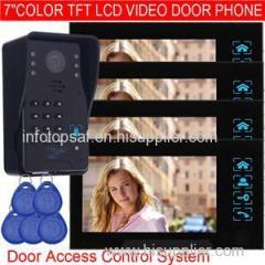 7" Color TFT LCD Video Intercom With Door Access Control System