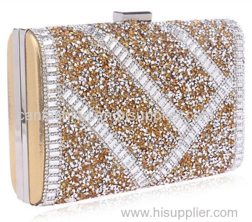 Fashion Women's Gold Handbag Sparkling Sequins Dazzling Clutch Evening Bags