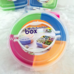 Multi-function food box Fruit Box snack box lunch box round shape Manufacturer