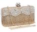 Luxurious Full Beaded Crystal Scallop Ladies Handbags Evening Shoulder Bags