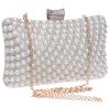 Crystal Day Clutch Evening Bag for Wedding Party Banquet Black Gold Silver