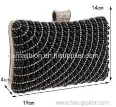 Crystal Day Clutch Evening Bag for Wedding Party Banquet Black Gold Silver