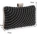 Crystal Day Clutch Evening Bag for Wedding Party Banquet Black Gold Silver