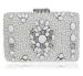 Luxury Crystal Diamond Ring Ceramic Evening Clutch Bag Women's Wedding Party Bridal Clutch