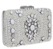 Luxury Crystal Diamond Ring Ceramic Evening Clutch Bag Women's Wedding Party Bridal Clutch