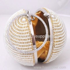 New Design Ladies Evening Ball Bag Mini Crystal Rhinestone Party Ring Clutch