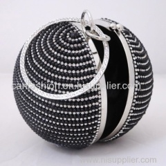 New Design Ladies Evening Ball Bag Mini Crystal Rhinestone Party Ring Clutch