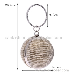 New Design Ladies Evening Ball Bag Mini Crystal Rhinestone Party Ring Clutch