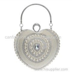 Mini Heart Shape Conch Bridal Handbags Women's Prom Party Evening Clutches