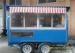 Strong Steel Mobile Fast Food Truck Trailers Mobile Hot Dog Cart Blue Paint Color