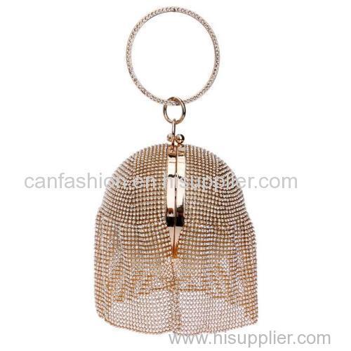 Wedding Clutch Handbag Silver Bling One Shoulder Luxury Evening Bag