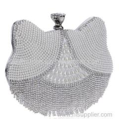 Full Beaded Pearl Evening Bags Beautiful Ladies Clutch Bags