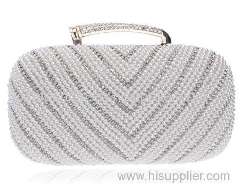 Exquisite Suede Bridal Hand Bags Prom Party Evening Bag Diamond Clutch