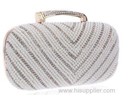 Exquisite Suede Bridal Hand Bags Prom Party Evening Bag Diamond Clutch